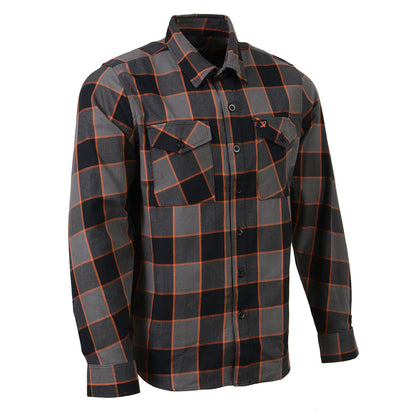 Milwaukee Leather Men's 'Yukon' Mult/Color Long Sleeve Flannel - Cotton Button Up Shirt - MNG11648
