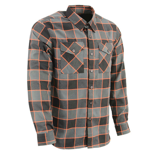 Milwaukee Leather Men's 'Yukon' Mult/Color Long Sleeve Flannel - Cotton Button Up Shirt - MNG11648