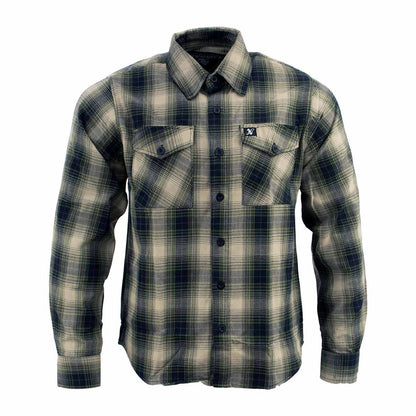 Milwaukee Leather Men's 'Yellow Jacket' Mult/Color Long Sleeve Flannel - Cotton Button Up Shirt - MNG11649