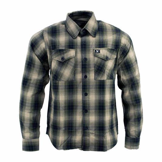 Milwaukee Leather Men's 'Yellow Jacket' Mult/Color Long Sleeve Flannel - Cotton Button Up Shirt - MNG11649