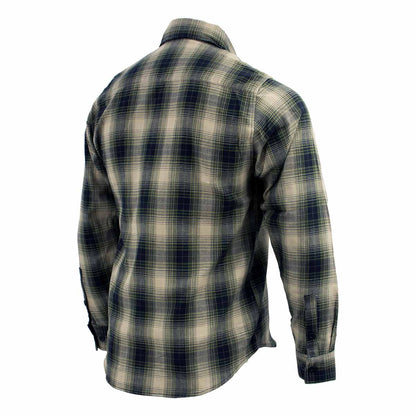 Milwaukee Leather Men's 'Yellow Jacket' Mult/Color Long Sleeve Flannel - Cotton Button Up Shirt - MNG11649