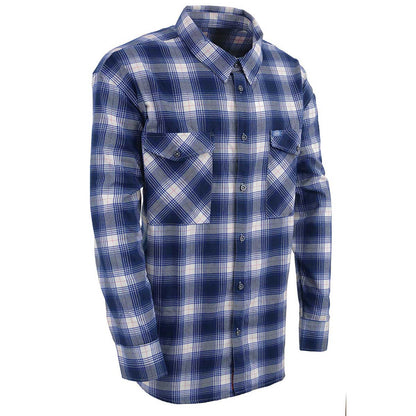 Milwaukee Leather Men's 'Crosswind' Mult/Color Long Sleeve Flannel - Cotton Button Up Shirt - MNG11650