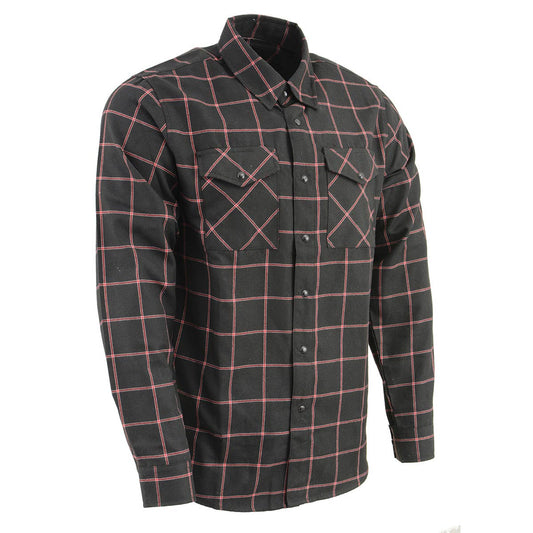 Milwaukee Leather Men's 'Gravelock' Mult/Color Long Sleeve Flannel - Cotton Button Up Shirt - MNG11651