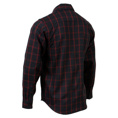 Milwaukee Leather Men's 'Blackhawk' Mult/Color Long Sleeve Flannel - Cotton Button Up Shirt - MNG11665
