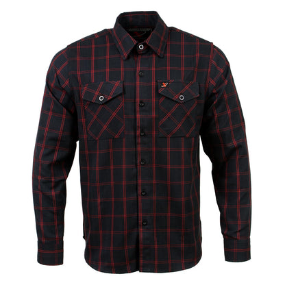 Milwaukee Leather Men's 'Blackhawk' Mult/Color Long Sleeve Flannel - Cotton Button Up Shirt - MNG11665