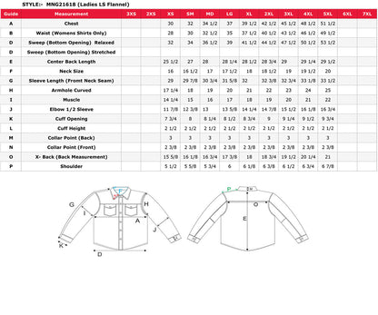 Milwaukee Leather Ladies 'Ridge' Brown/Aqua Long Sleeve Flannel - Cotton Button Up Shirt - MNG21618