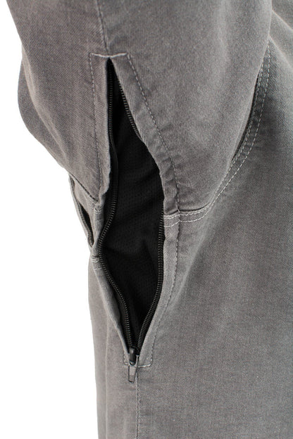 Milwaukee Leather Men's Pitfall Gray CE Armored Flannel Shirt with Aramid Reinforced Zones - MPM1621