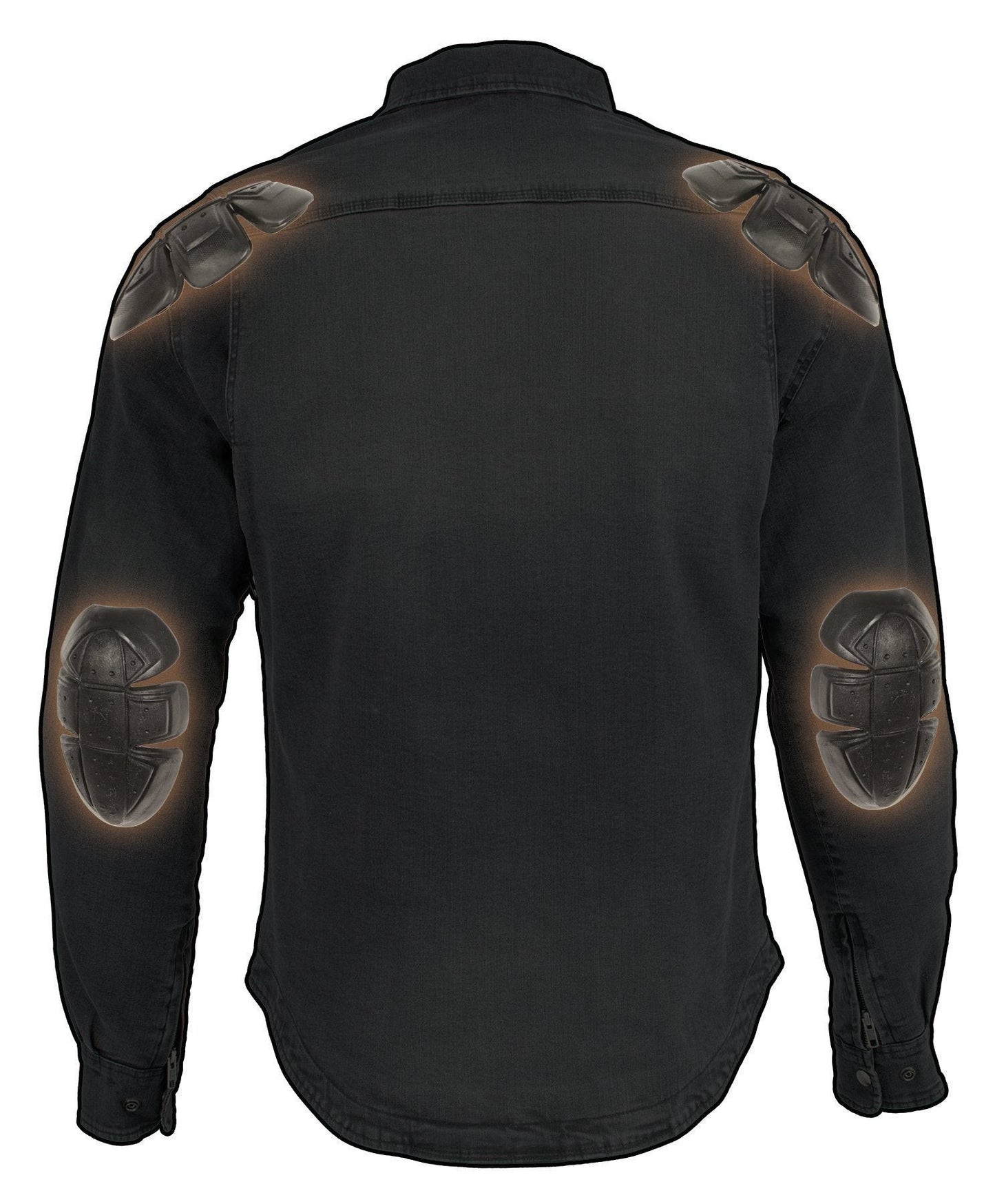 Milwaukee Leather Men's Pitfall Gray CE Armored Flannel Shirt with Aramid Reinforced Zones - MPM1621