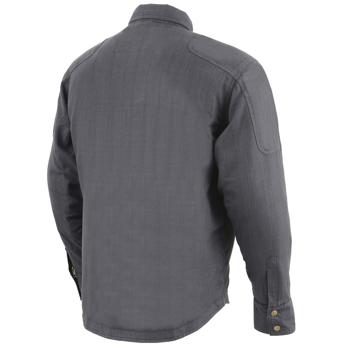 Milwaukee Leather Men's Warpath Black CE Armored Flannel Shirt with Aramid Reinforced Zones - MPM1622