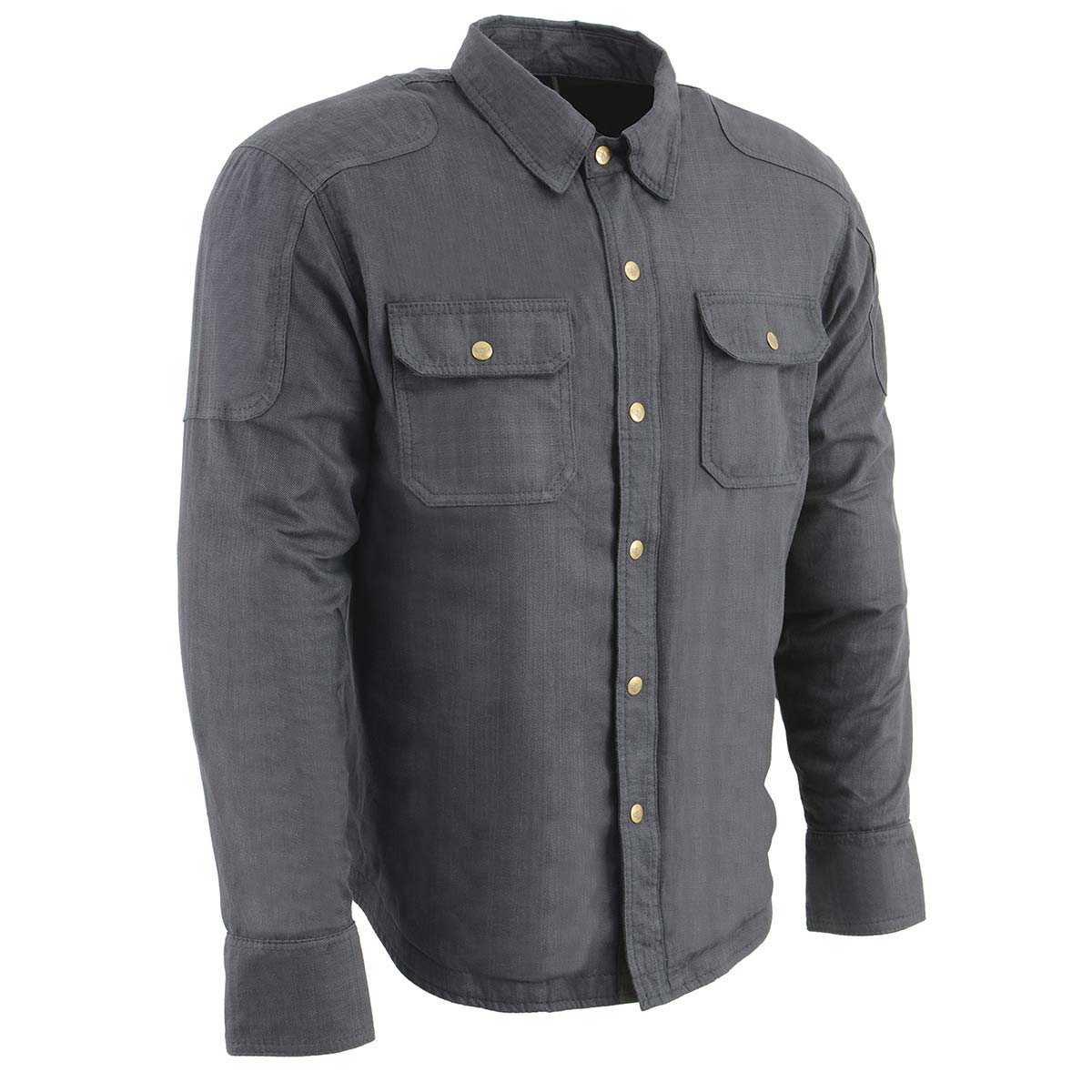 Milwaukee Leather Men's Warpath Black CE Armored Flannel Shirt with Aramid Reinforced Zones - MPM1622