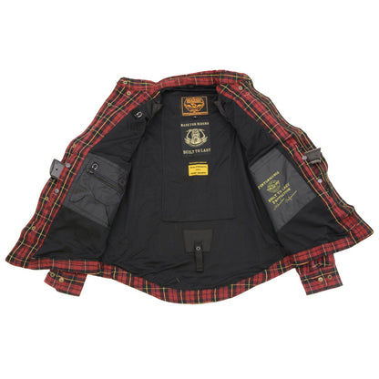 Milwaukee Leather Men's Deadlock Multi/Color CE Armored Flannel Shirt with Aramid Reinforced Zones - MPM1632