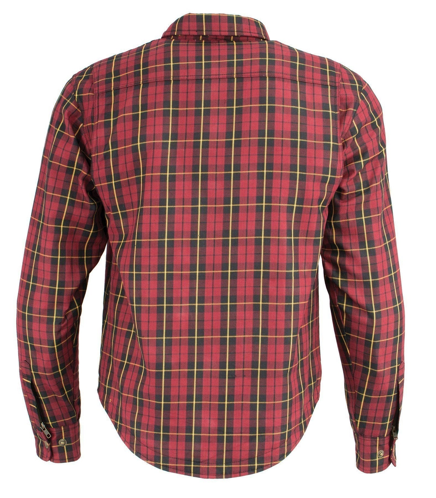 Milwaukee Leather Men's Deadlock Multi/Color CE Armored Flannel Shirt with Aramid Reinforced Zones - MPM1632