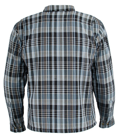 Milwaukee Leather Men's Bloodtrail Multi/Color CE Armored Flannel Shirt with Aramid Reinforced Zones - MPM1636