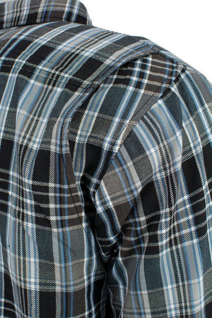 Milwaukee Leather Men's Bloodtrail Multi/Color CE Armored Flannel Shirt with Aramid Reinforced Zones - MPM1636