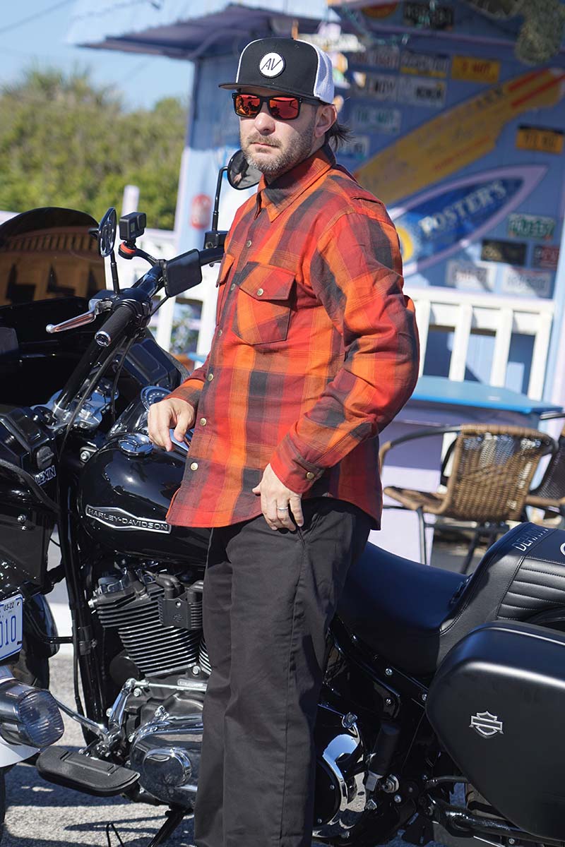 Milwaukee Leather Men's Firestorm Multi/Color CE Armored Flannel Shirt with Aramid Reinforced Zones - MPM1641
