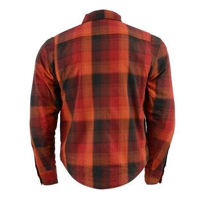 Milwaukee Leather Men's Firestorm Multi/Color CE Armored Flannel Shirt with Aramid Reinforced Zones - MPM1641