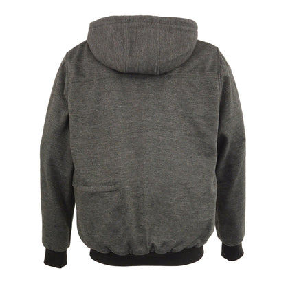 Nexgen Heat MPM1713SET Men's Fiery Grey Heated Sweatshirt Jacket Hoodie for Winter w/Battery Pack