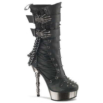 Demonia Muerto-159 Bone Heel Platform Boot