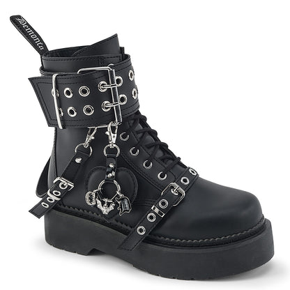 Demonia Rebel-52 Harness Charm Platform Combat Boot