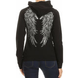 Platinum Plush “Protector” Angel Wings Long Sleeve Hoodie