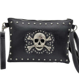 3D Rhinestone Skull Handbag Crossover