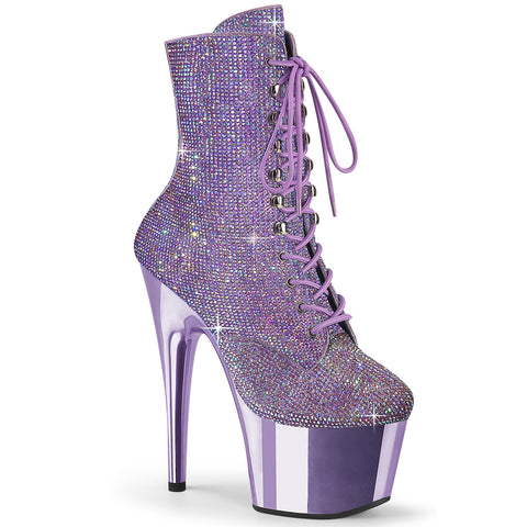 Pleaser Cotton Candy Chrome Heels