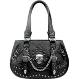 3D Flames Chained Skull Handbag