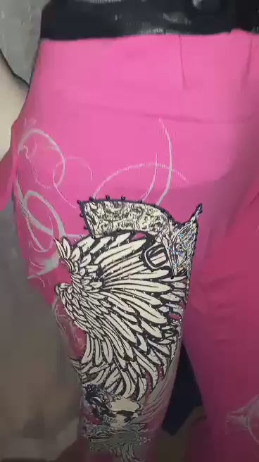 French Terry Wings & Skull Lounge  Pants