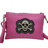 3D Rhinestone Skull Handbag Crossover