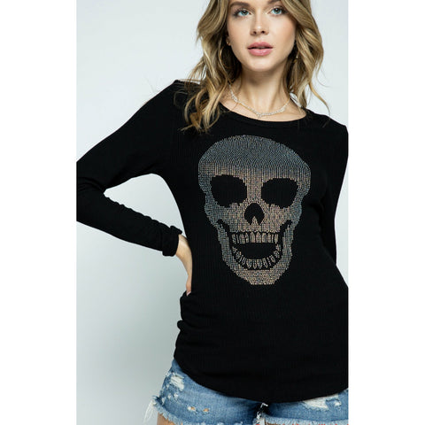 Vocal Skull Head Long Sleeve Top