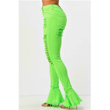 Purple Candy Neon Flare Jeans