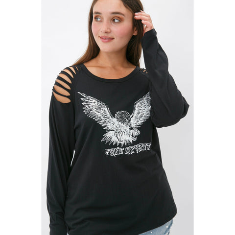 Vocal Apparel Free Spirit Eagle LS Top