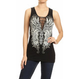 Platinum Plush “Comforter” Sleeveless Rhinestone Tank