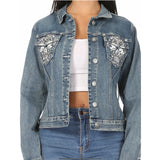 Candy Skull Rhinestone Denim Jacket