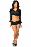 Black Long Sleeve Peasant Top - Daisy Corsets