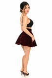 Dark Red Crushed Velvet Skirt - Daisy Corsets