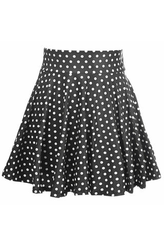 Polka Dot Stretch Lycra Skirt