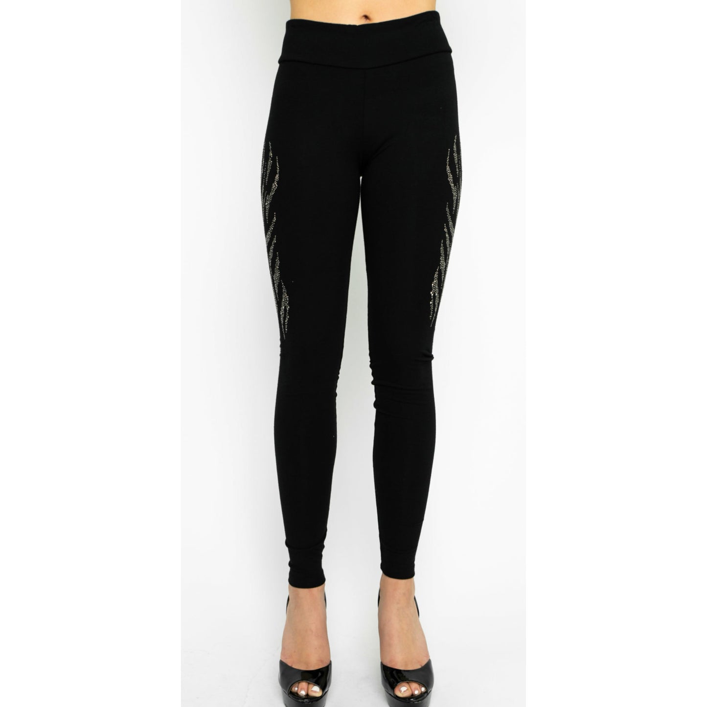 Vocal Rhinestone Flames Legging