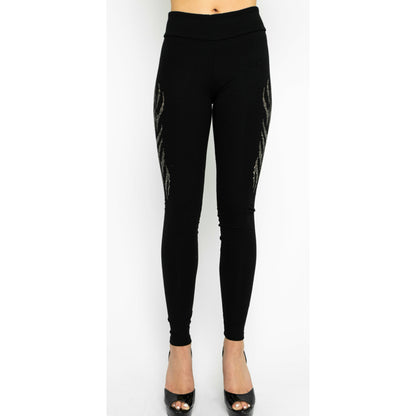 Vocal Rhinestone Flames Legging
