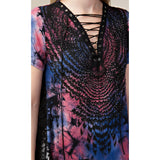 Vocal Special Dye Eagle Print Top