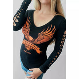 Top biker de manga corta Freedom Eagle