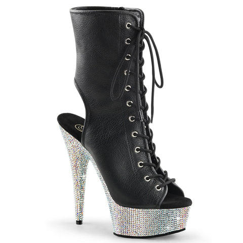 Pleaser Platform Bejeweled Ankle Boot