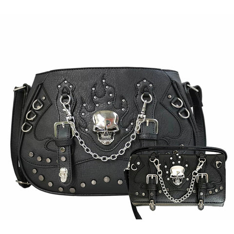 3D Chained Skull CC Handbag