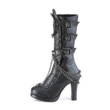 Pleaser Demonia Skull/Chains Coffin Buckle Boots