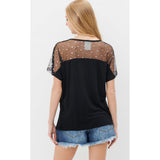 Vocal Glitter Mesh Top