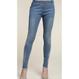 Vocal Denim Rhinestone Leggings