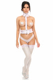 Kitten Collection White/White Lace Single Strap Body Harness