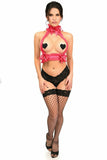 Kitten Collection Fuchsia/Fuchsia Lace Double Strap Body Harness - Daisy Corsets