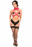 Kitten Collection Fuchsia/Fuchsia Lace Triangle Top Body Harness - Daisy Corsets