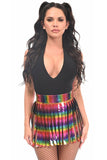 Rainbow Glitter PVC Fringe Skirt